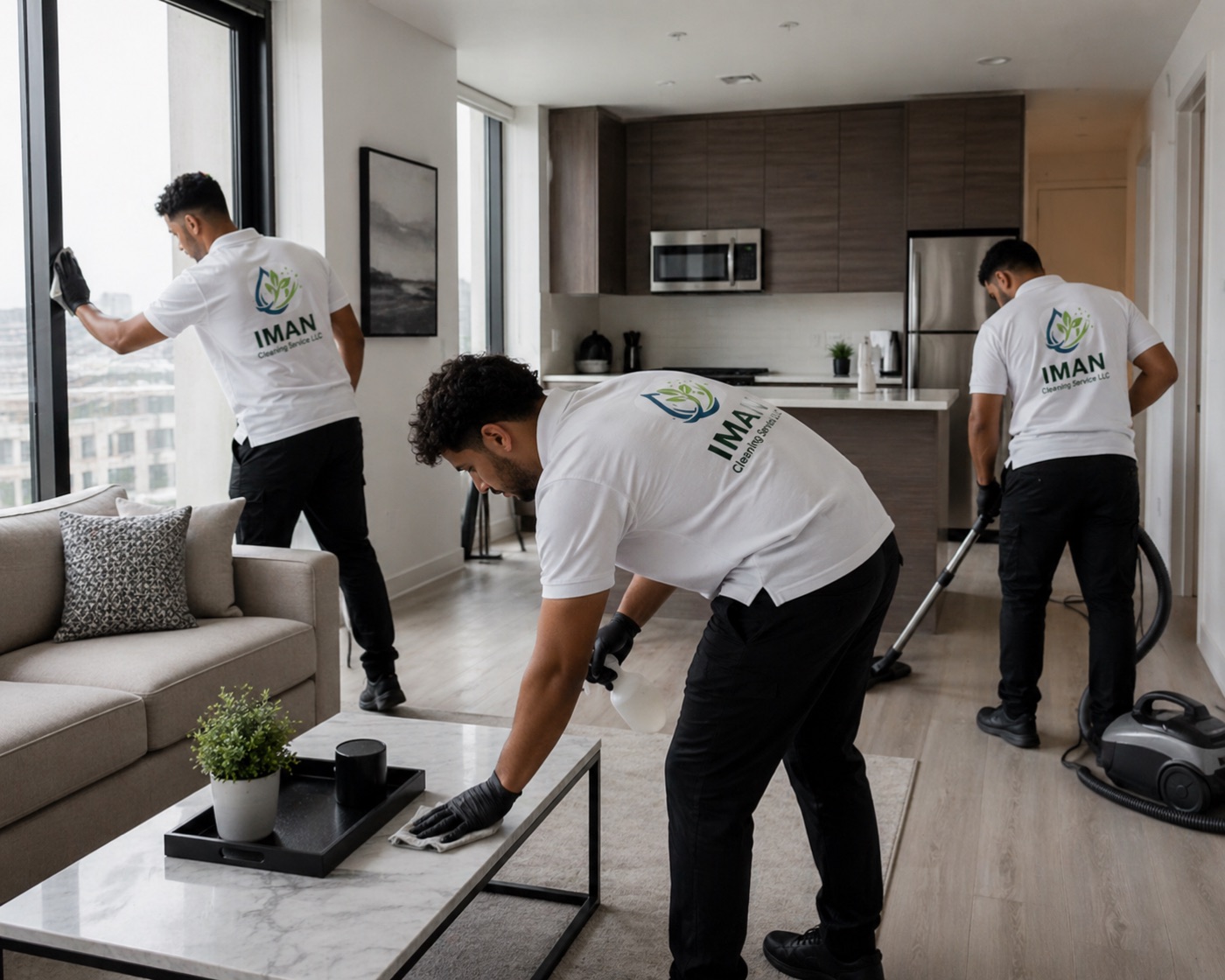 Deep-cleaned kitchen and home surface